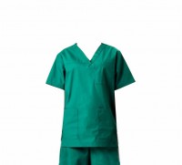 SKSN002 custom-made operating clothes, hand washing clothes, Dental Hospital Split set, hand brushing clothes, operating robe factory side view